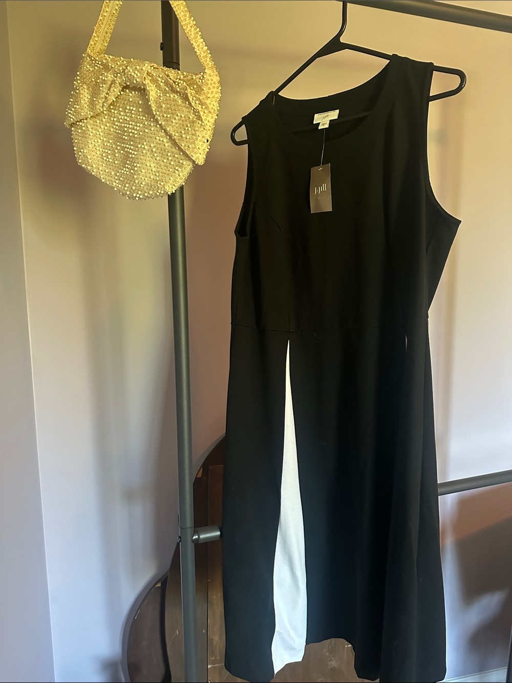 J. Jill Black Dress with White Front Panel